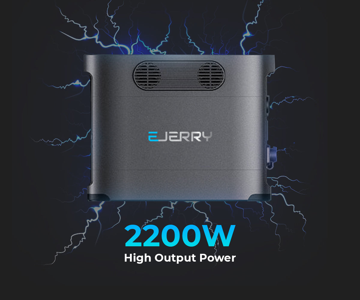EV Charger displaying 2200W output power