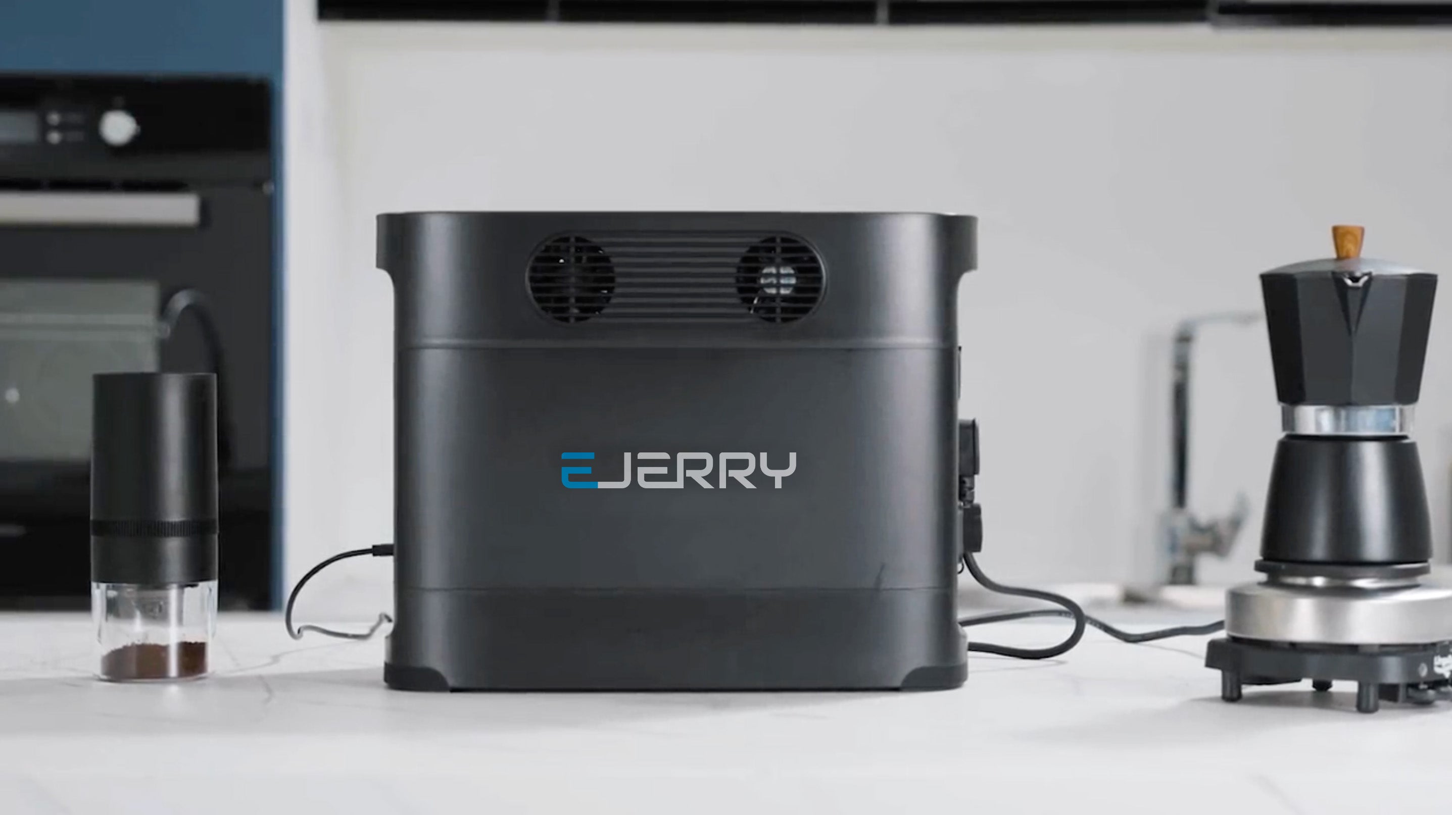 EJERRY EV Charger on Kitchen table with appliances